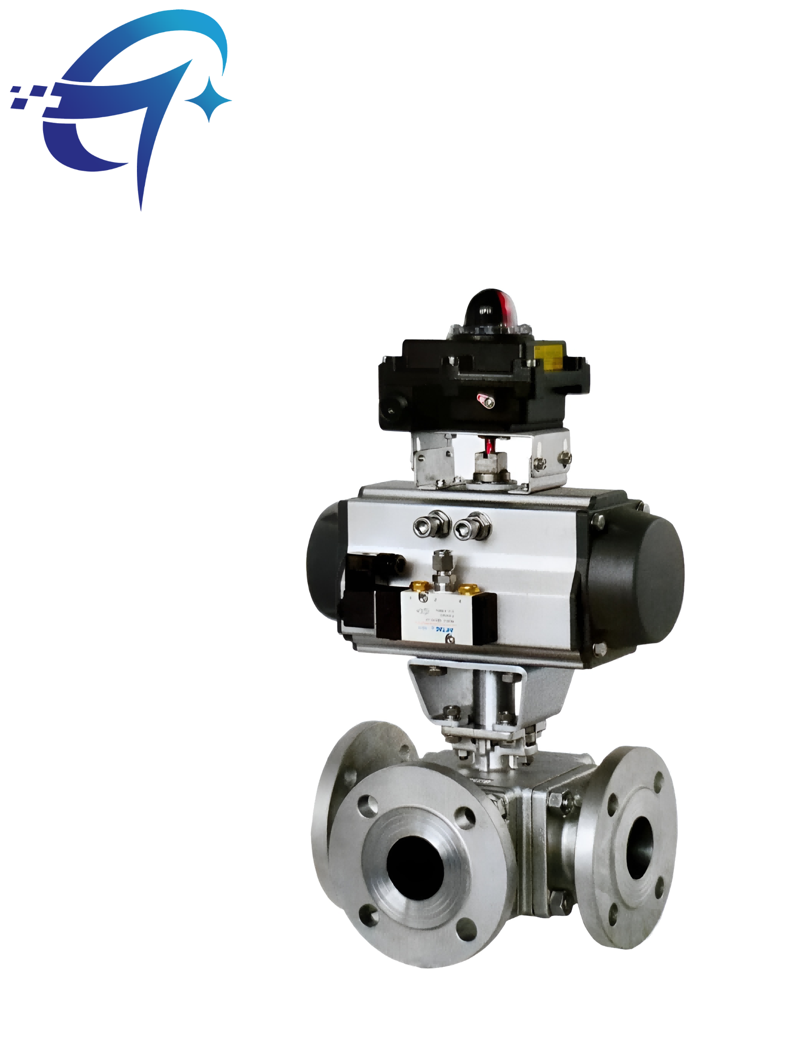 LTRQ5700气动三通O型切断球阀